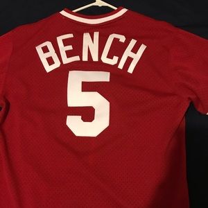 Cincinnati reds Johnny bench jersey slightly wore